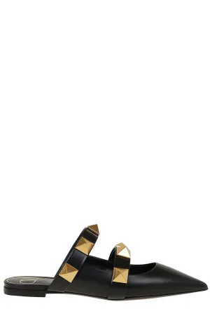 Valentino Garavani Roman Stud Pointed Toe Flats