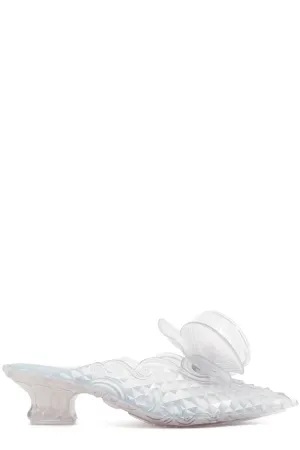 Y/Project X Melissa Flower Detailed Pointed Toe Mules